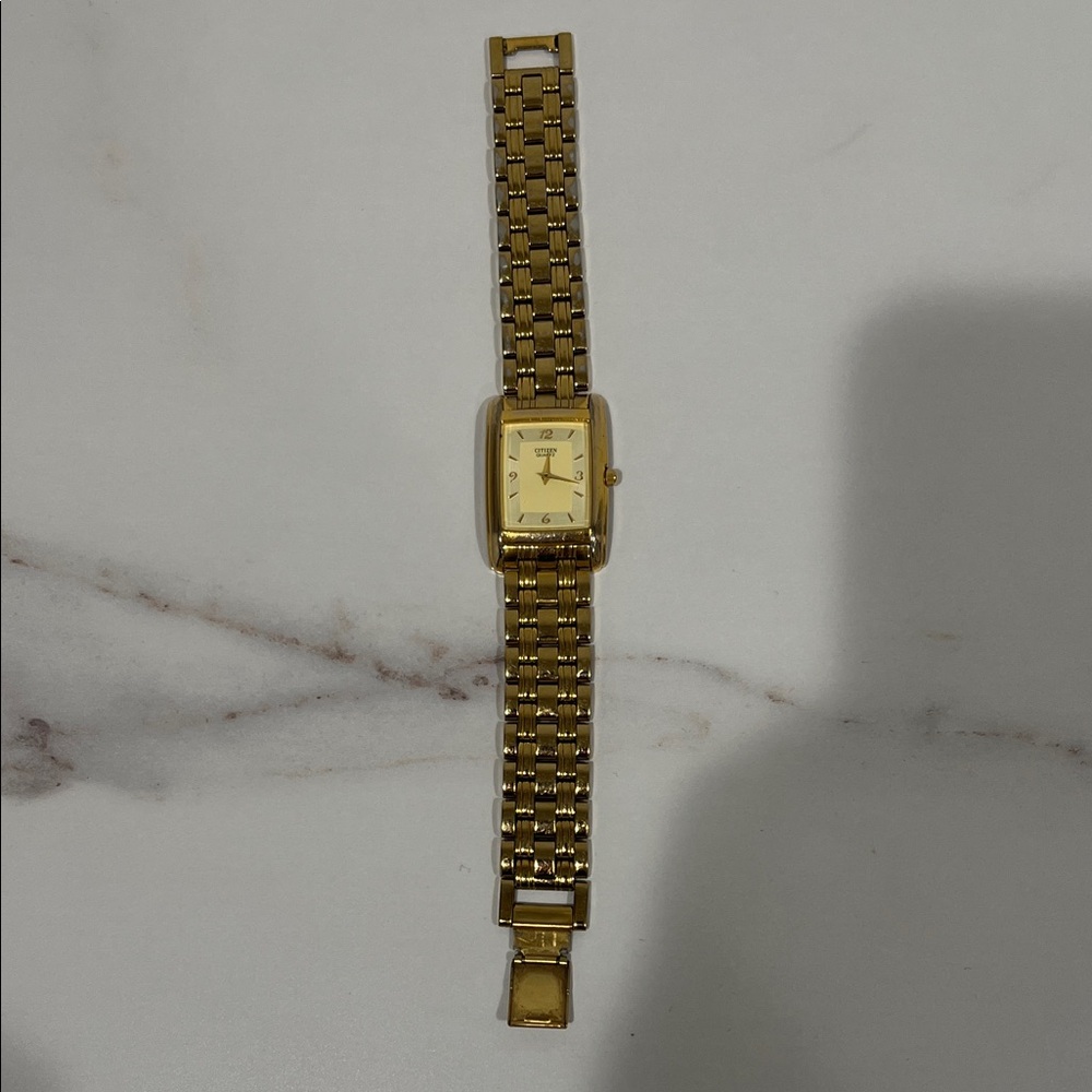 Citizen Gold-Tone Rectangular Watch - image 2